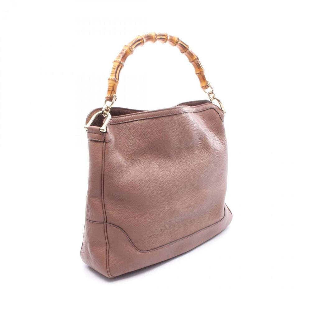 GUCCI Authentic Pink Leather Bamboo Shoulder Bag - Picture 2 of 8